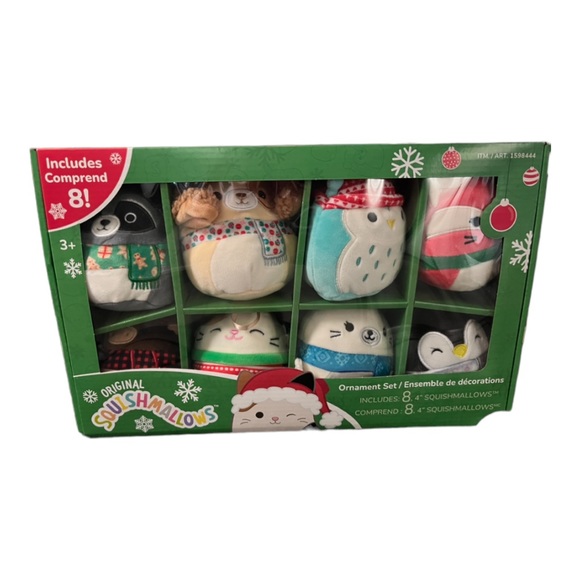 8 SQUISHMALLOWS ORIGINAL 8 ORNAMENTS BOX SET 2023 NEW RELEASE ONLY 1 LEFT - Picture 4 of 10
